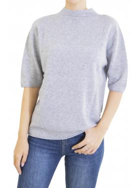 Maglia mezzo collo a maniche 3/4 morbida  misto cashmere 